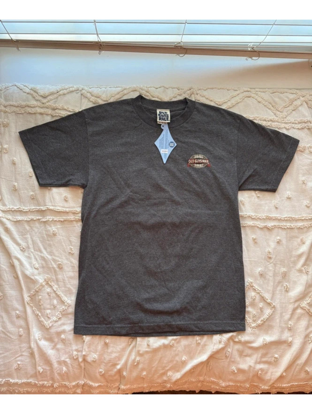 Old Guys Rule Charcoal Gray Logo T-Shirt Size M NWT